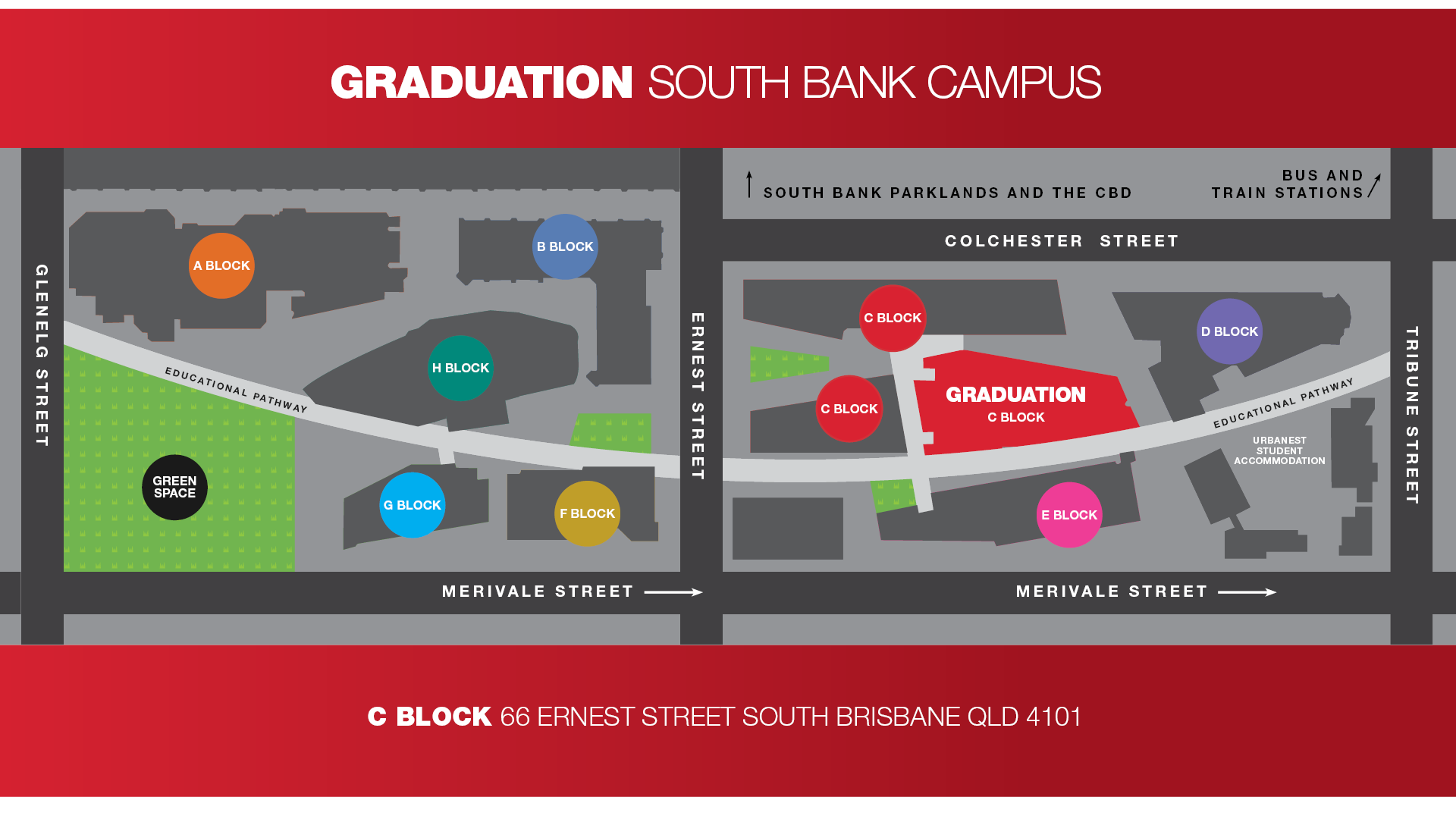 graduation campus map